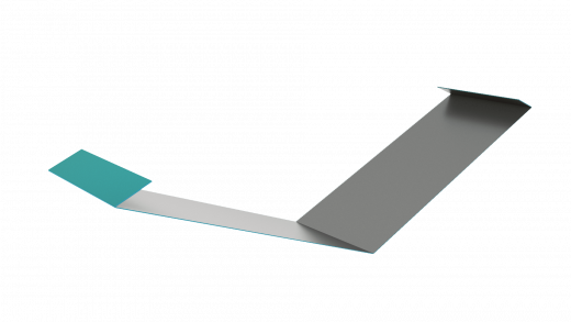 Планка ендовы нижняя 150х150х2000  RAL 5021 (водная синь) полимерное покрытие
